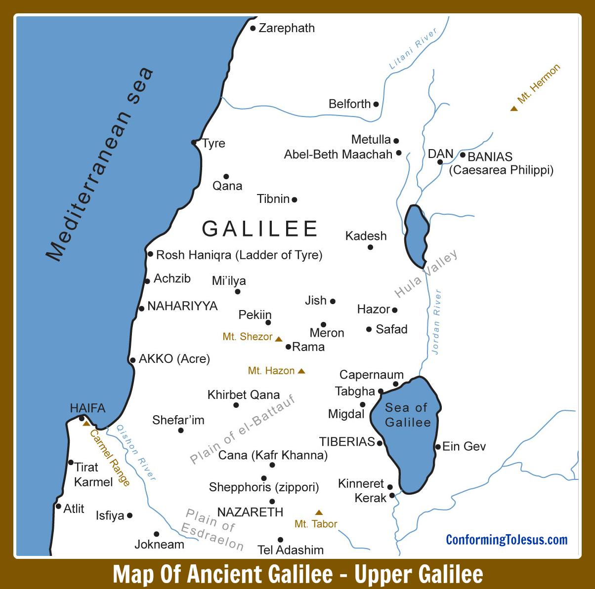 karta över israel på jesu tid Karta över Galileen på Jesu tid   Karta över Galileen i Jesu tid 