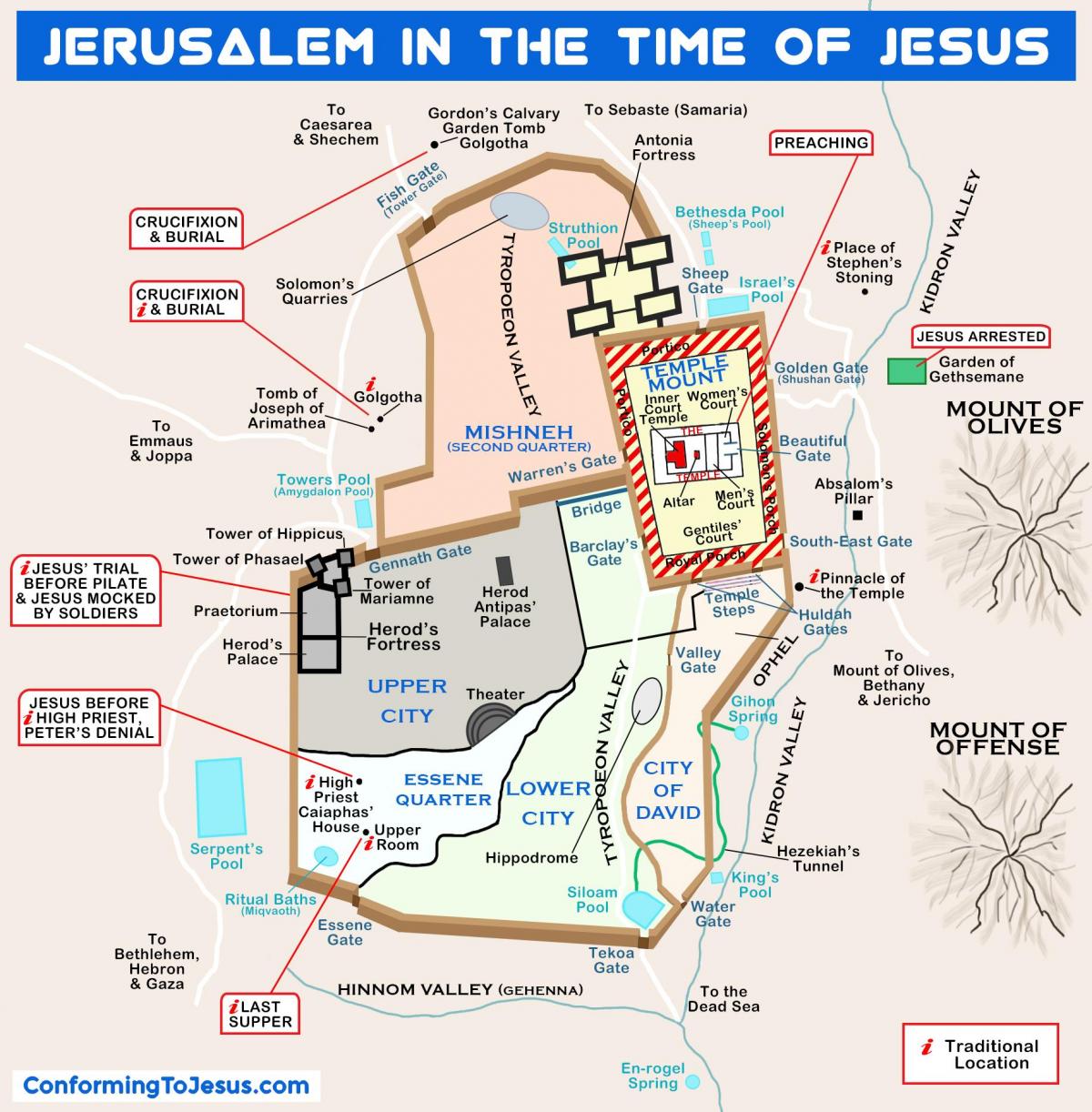 karta över israel på jesu tid Karta över Jerusalem på Jesu tid   Jerusalem på Jesu tid karta 
